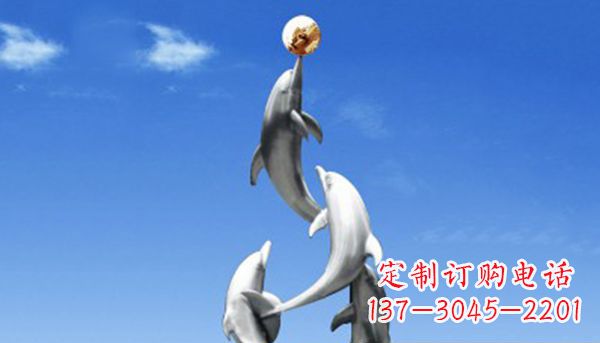 内江不锈钢海豚雕塑——精美的海洋艺术