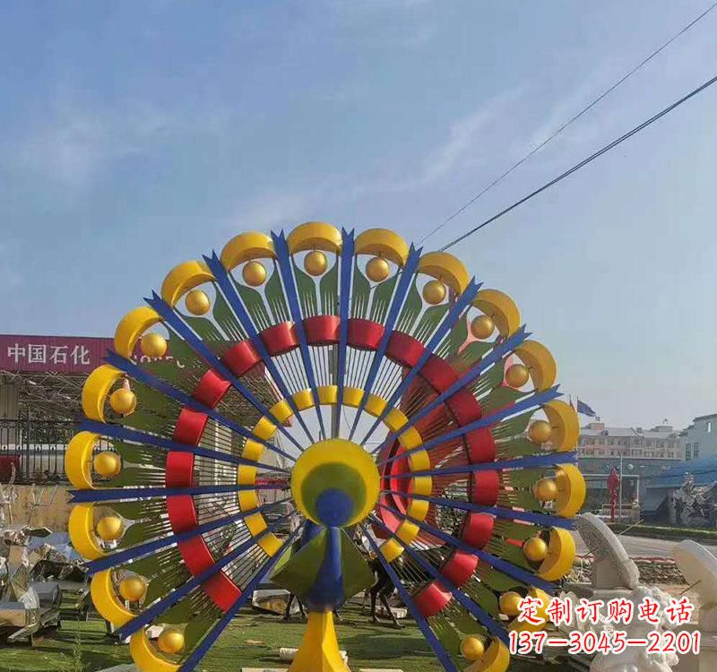 内江不锈钢孔雀雕塑艺术的精美表达