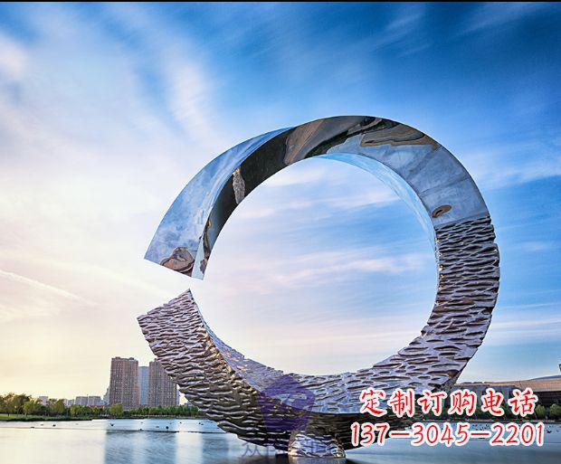内江环绕世界的不锈钢景观雕塑