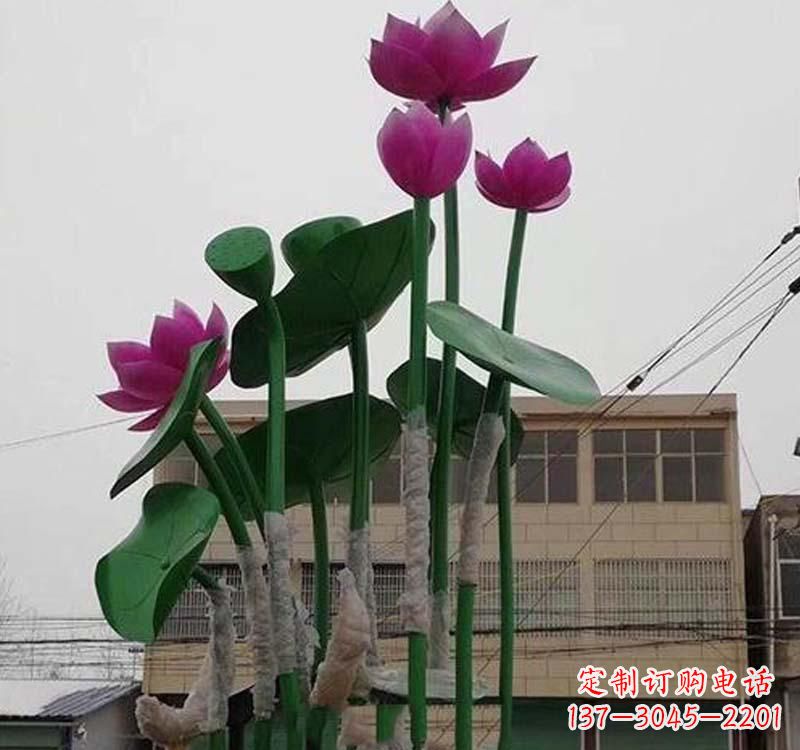 内江不锈钢荷花雕塑——精美绝伦