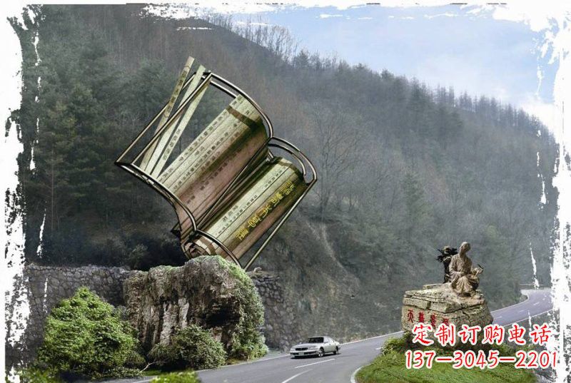 内江神农本草经竹简雕塑——传承中华文化精髓