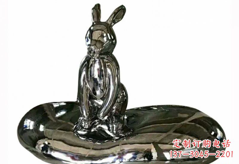 内江不锈钢兔子雕塑