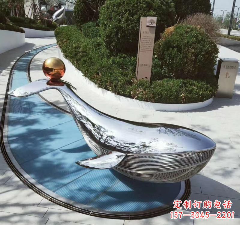 内江精美不锈钢海豚雕塑