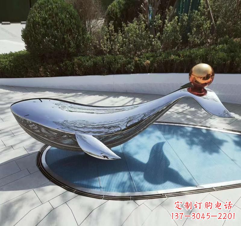 内江不锈钢海豚雕塑精美而优雅