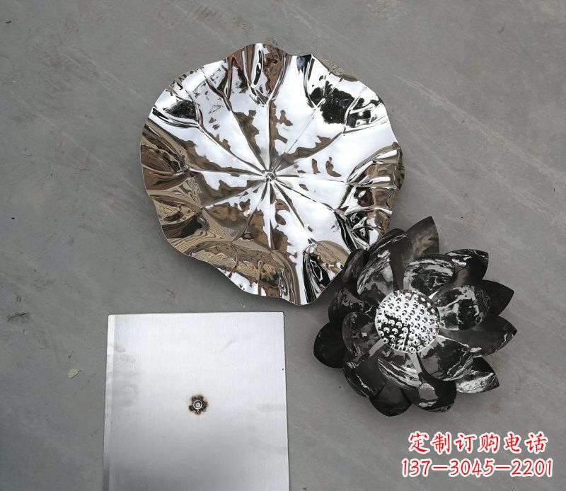 内江不锈钢荷叶公园景观雕塑