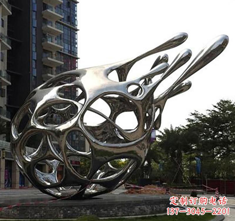 内江不锈钢镜面火龙果雕塑精致的艺术瑰宝