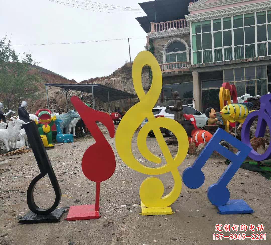 内江不锈钢烤漆音符雕塑1