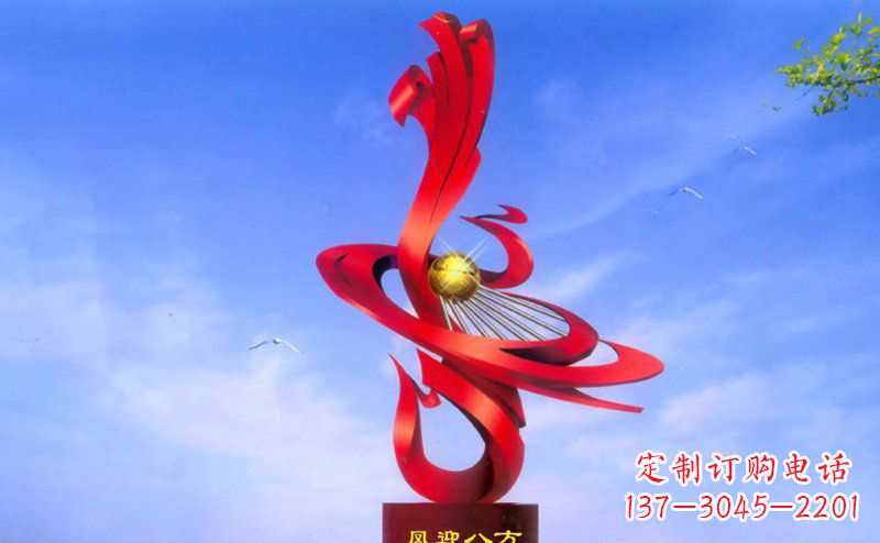 内江不锈钢孔雀雕塑——迎接八方美好