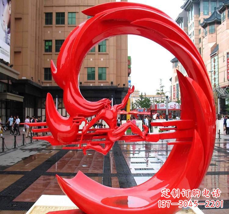 内江夸父雕塑一种不锈钢的艺术