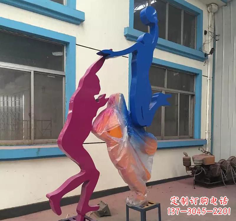内江不锈钢篮球运动员雕塑纪念篮球运动传奇