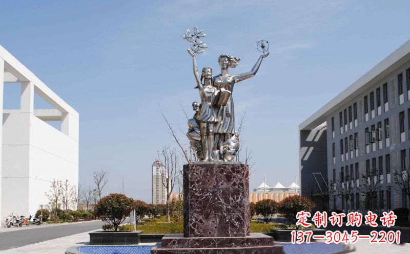 内江不锈钢学生雕塑——记录学生成长的精美艺术品