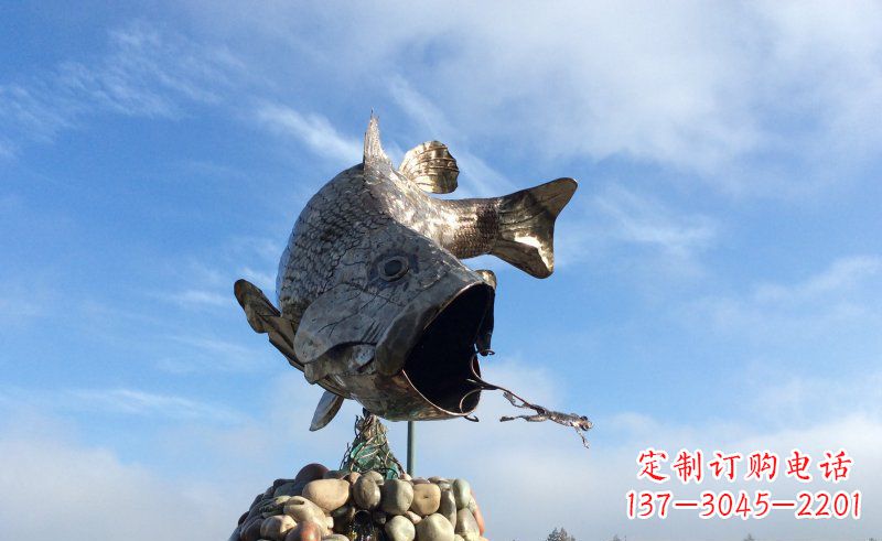 内江不锈钢鲤鱼雕塑传承中国传统文化