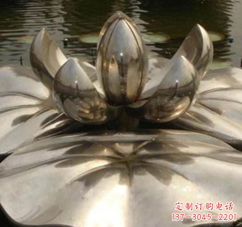内江不锈钢莲花喷泉雕塑