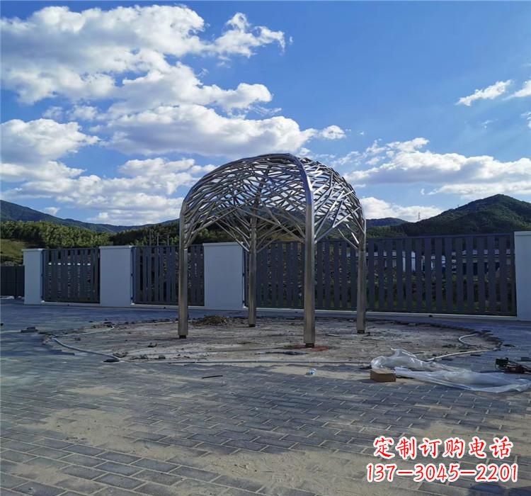 内江不锈钢凉亭雕塑美丽的艺术之作