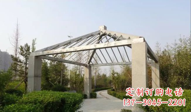 内江不锈钢凉亭雕塑点缀公园景观