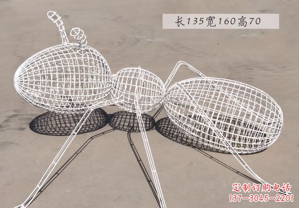 内江不锈钢镂空蚂蚁雕塑艺术精美的象征