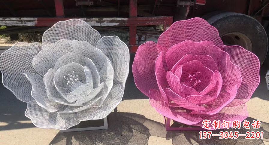 内江不锈钢荷花雕塑,给公园带来优雅美景