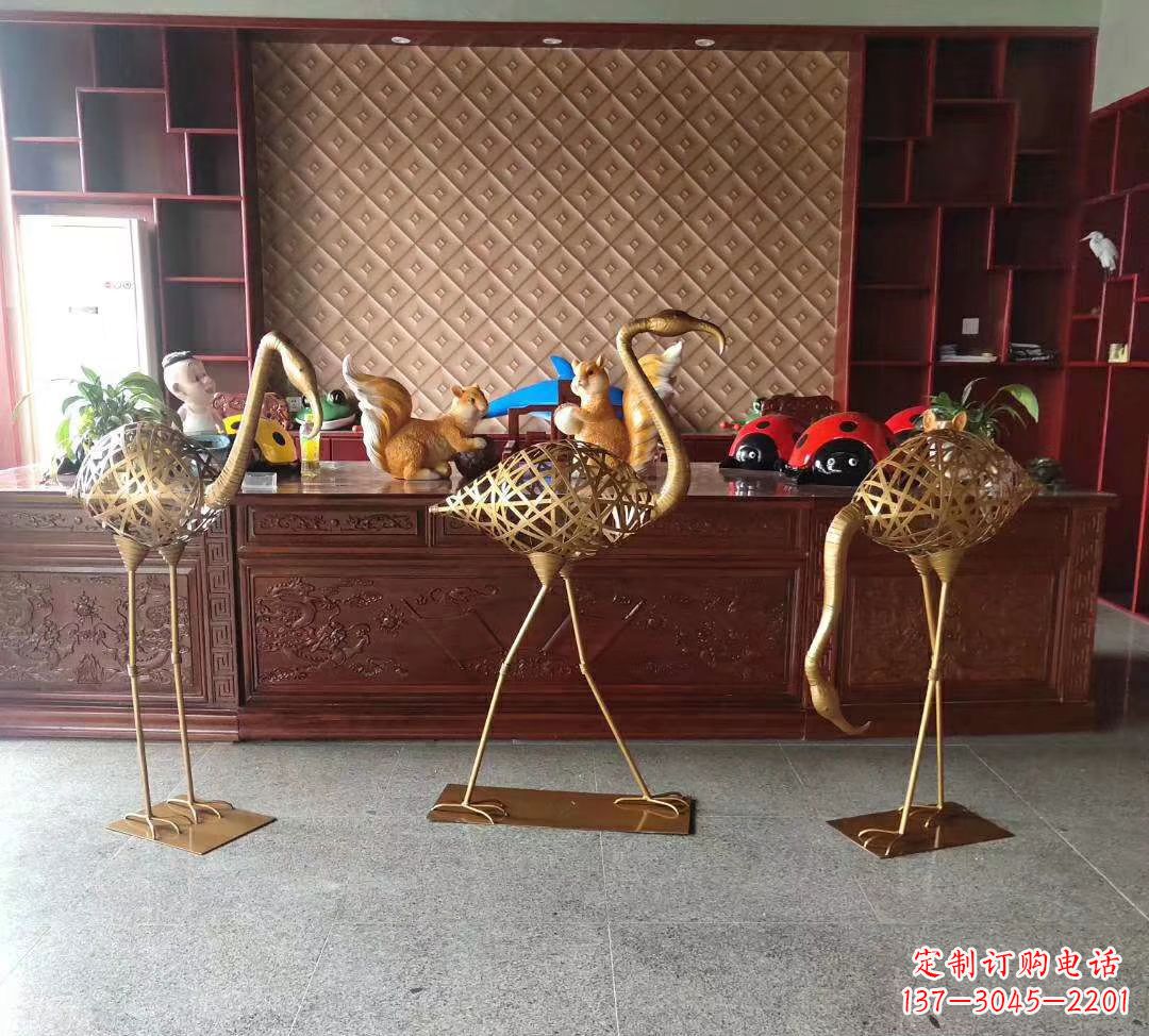内江不锈钢火烈鸟雕塑——熠熠生辉