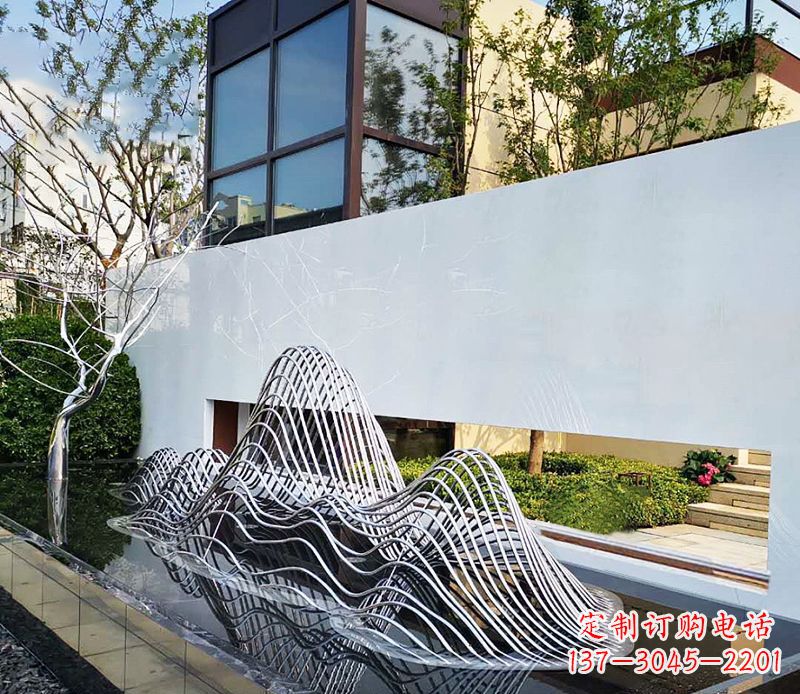 内江不锈钢镂空假山雕塑精美外形,细腻工艺