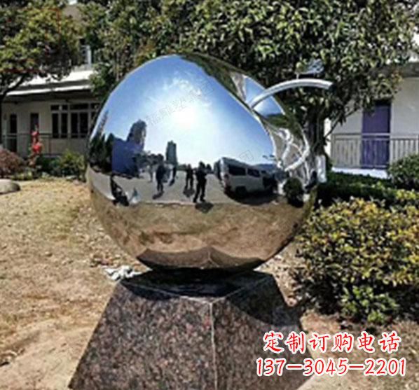 内江不锈钢蚂蚁滚苹果雕塑艺术与科技的完美结合