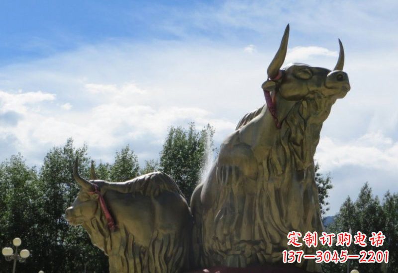 内江不锈钢牦牛雕塑一种传统文化的精美传承