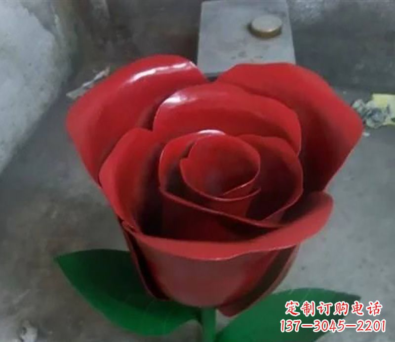 内江不锈钢玫瑰花雕塑