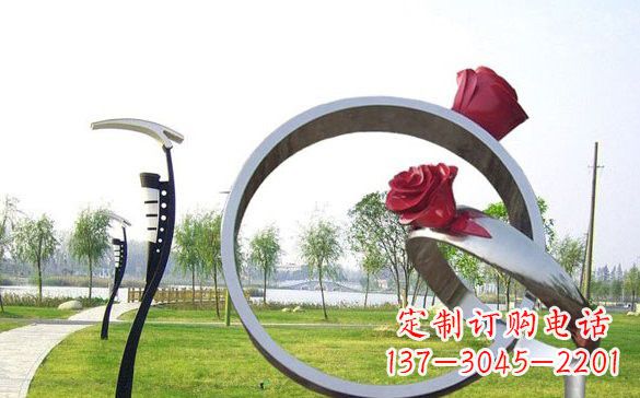 内江不锈钢玫瑰花戒指