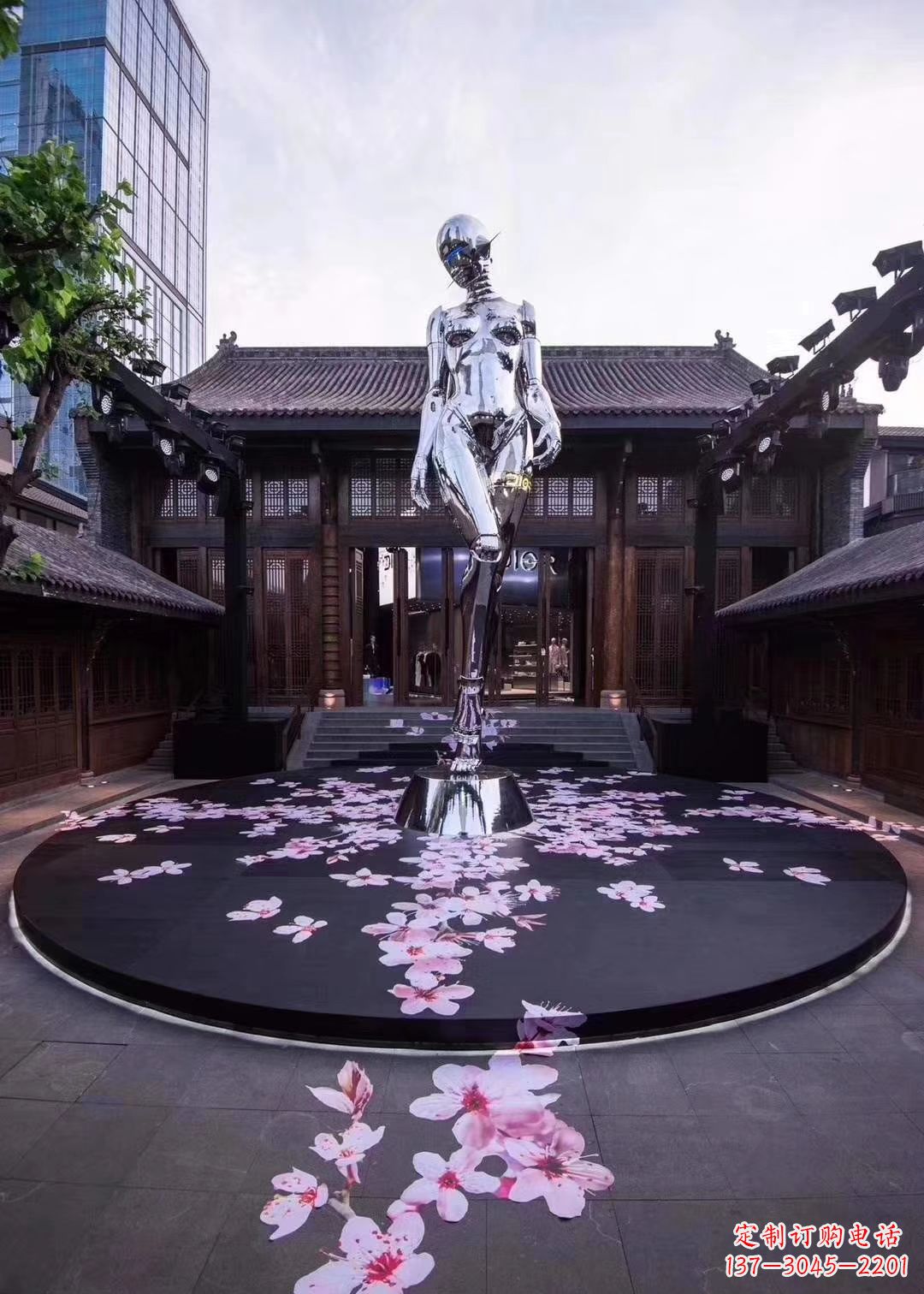 内江不锈钢美女雕塑 大型城市景观人物雕塑