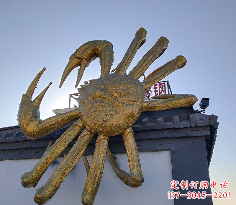 内江不锈钢螃蟹雕塑精美而又经久不衰