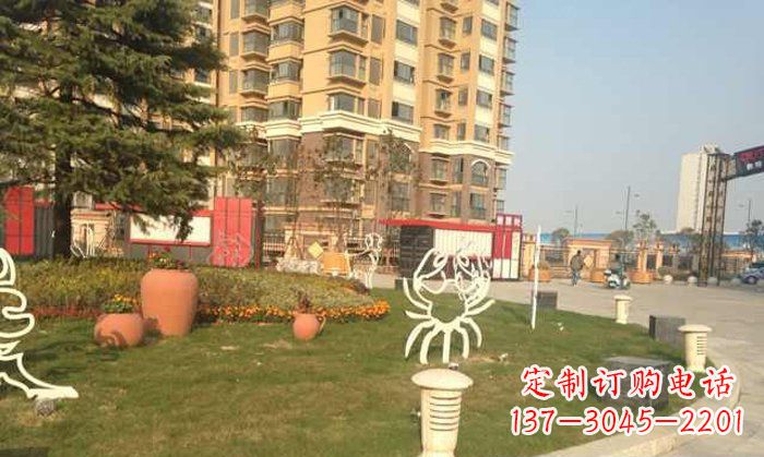 内江不锈钢螃蟹雕塑精致美观的艺术之作