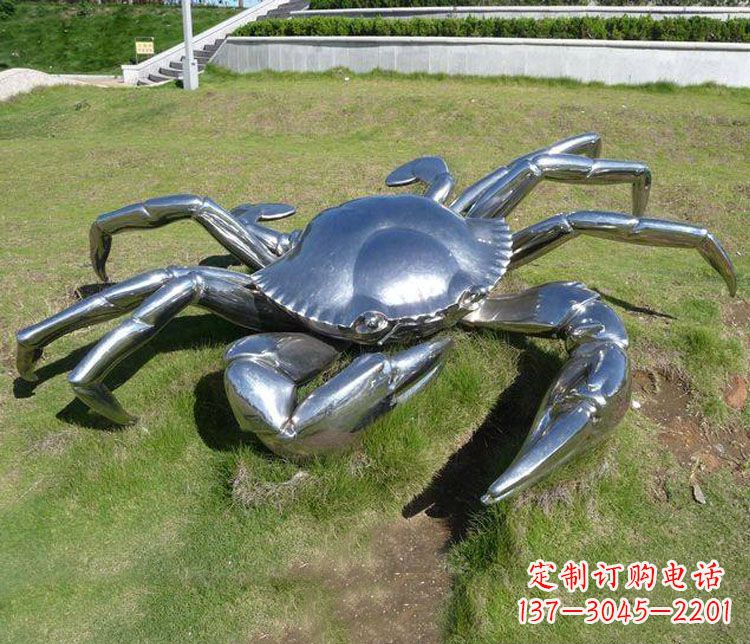 内江不锈钢螃蟹雕塑——给景观增添灵动之美