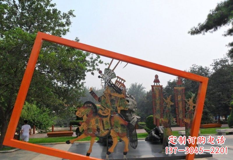 内江不锈钢皮影戏雕塑传承民间文化的艺术精粹