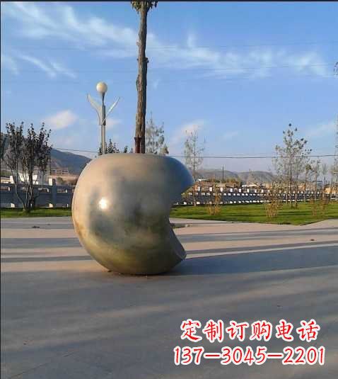 内江不锈钢苹果雕塑艺术与现实的完美结合