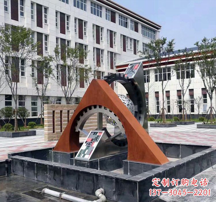 内江不锈钢齿轮雕塑精湛工艺展现匠心