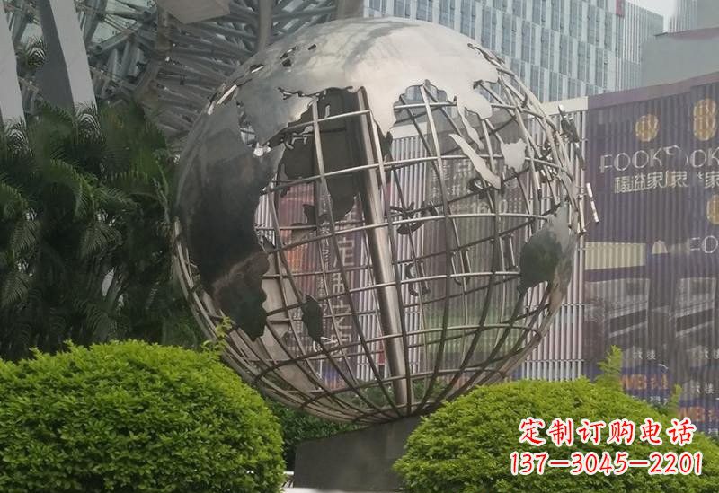 内江不锈钢地球仪雕塑一个精美的艺术品