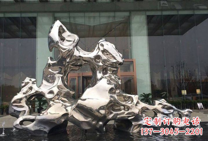 内江精美太湖石雕塑,不锈钢企业的杰作