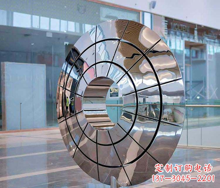 内江不锈钢圆环雕塑——精美的艺术精品
