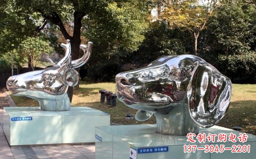 内江十二生肖头像景观雕塑