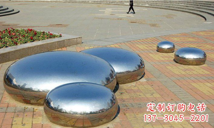 内江不锈钢水滴雕塑 (2)