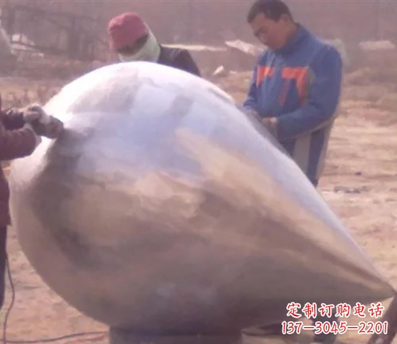 内江不锈钢水滴广场雕塑 