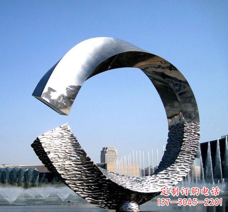 内江不锈钢水景圆环雕塑艺术与美的结合