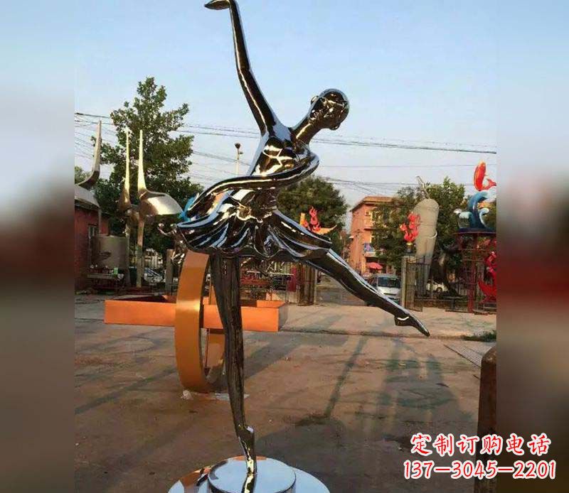 内江不锈钢跳舞美女雕塑