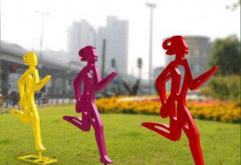 内江勇敢奔跑的女性雕塑