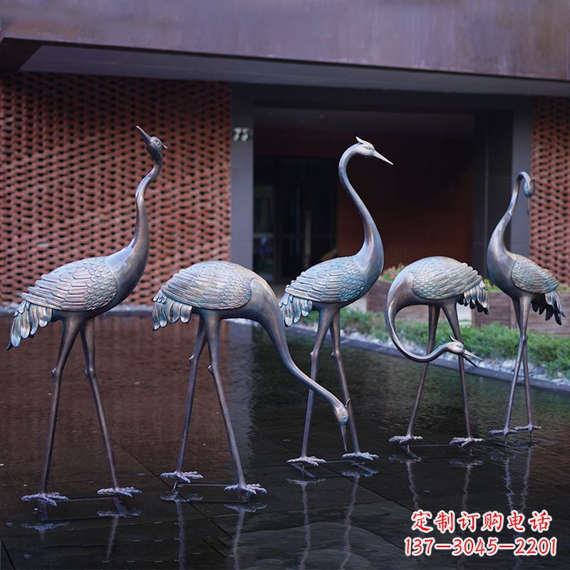 内江不锈钢仙鹤飞翔雕塑