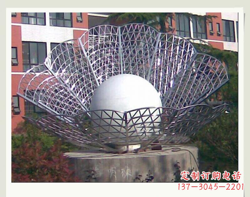 内江海洋精灵不锈钢贝壳雕塑