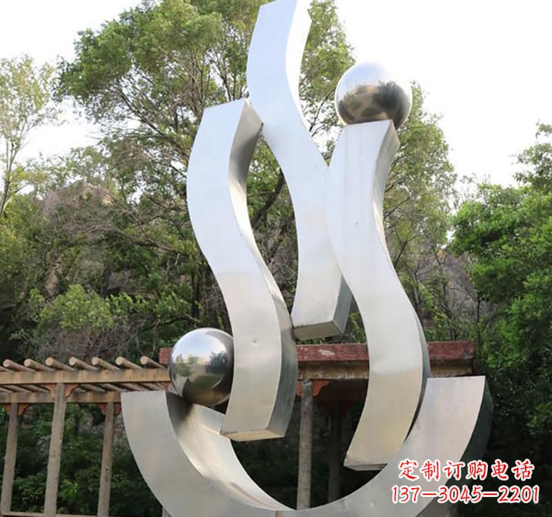 内江不锈钢小区“飘带雕塑”一种充满艺术气息的雕塑