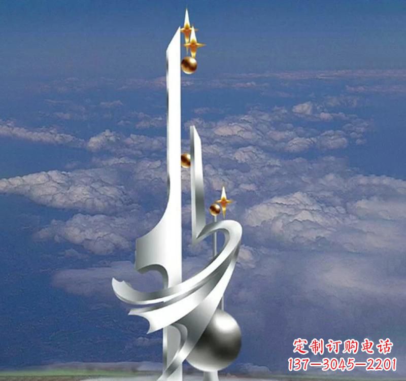 内江不锈钢校园书本雕塑传承知识文化