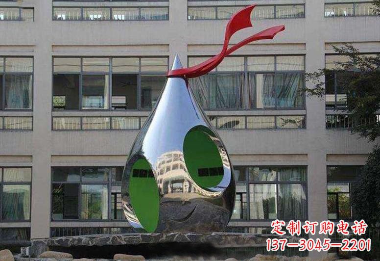 内江不锈钢校园水滴雕塑