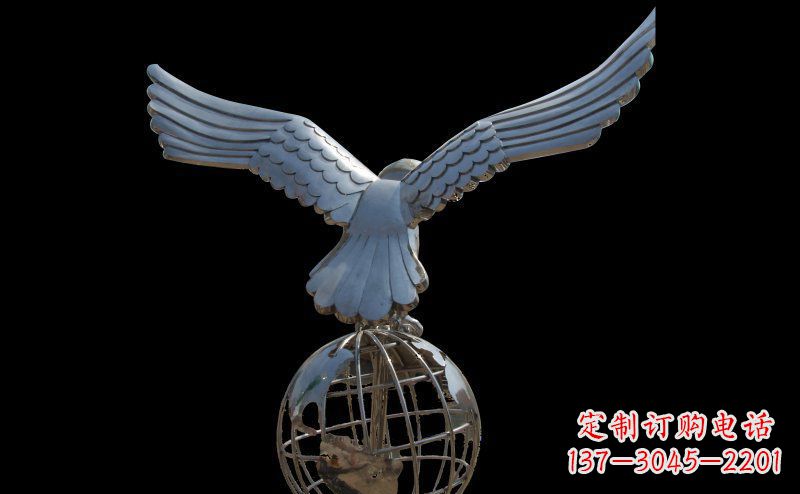 内江雄鹰的翱翔——不锈钢雄鹰雕塑