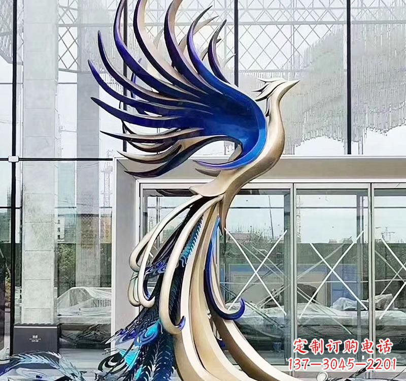 内江不锈钢艺术凤凰雕塑——璀璨夺目的艺术之美